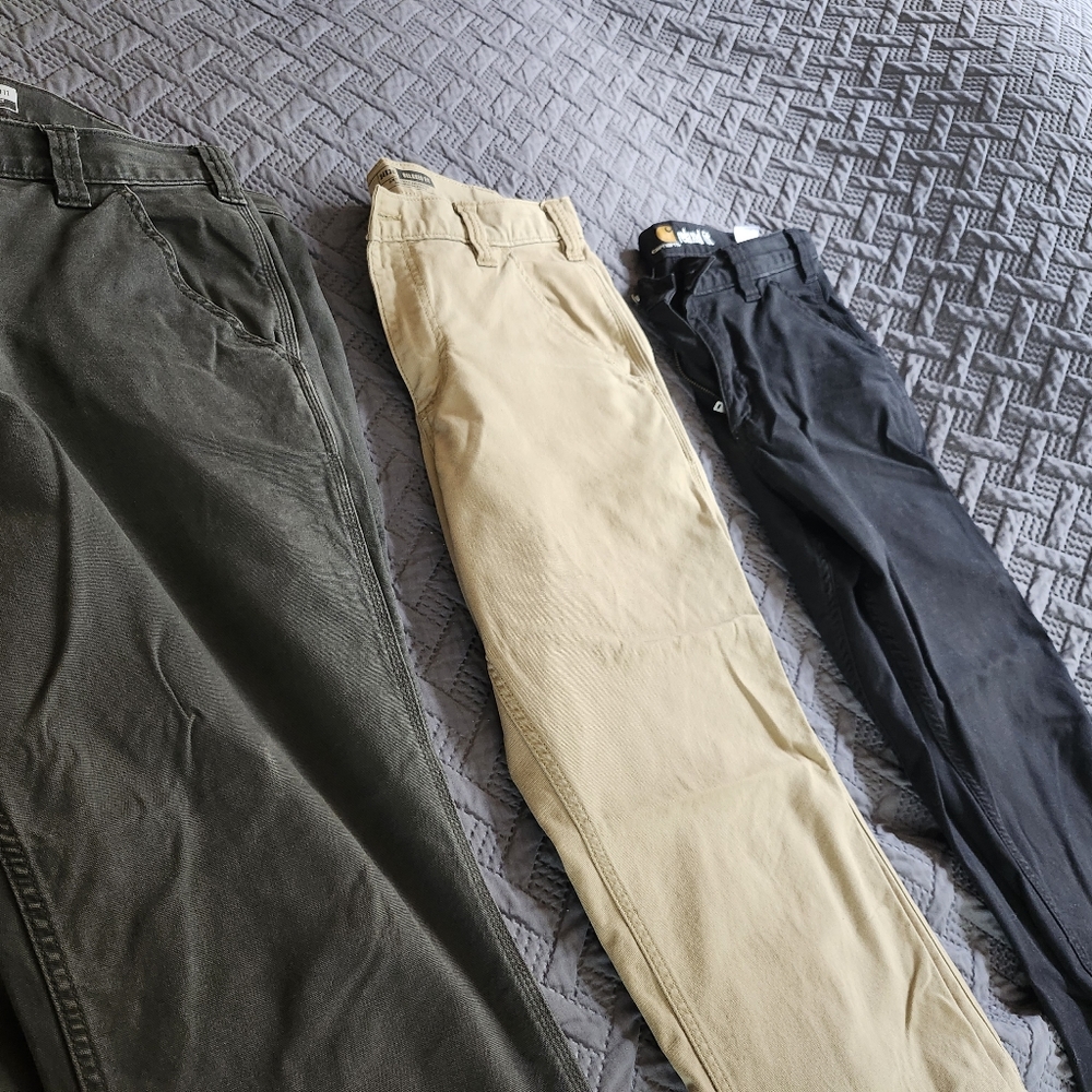 Carhartt Mens Pants 34 x 30 Bundle of 3 Pairs
